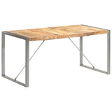 Dining Table 160x80x75 cm Solid Rough Mango Wood 321563