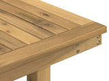 Garden Coffee Table Solid Acacia Wood Height Adjustable White 901706