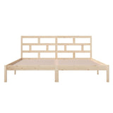 Bed Frame without Mattress Double Solid Wood 3101193