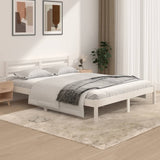 Bed Frame without Mattress 150x200cm White King Size 810436