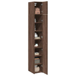 Slim Storage Cabinet Brown Oak 30x42.5x225 cm Engineered Wood 3281265
