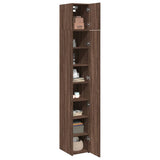 Slim Storage Cabinet Brown Oak 30x42.5x225 cm Engineered Wood 3281265