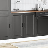 Sink Base Cabinet "Porto" Black 80x46x81.5 cm Engineered Wood 853928