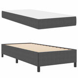 Bed Frame with Mattress Dark Grey 100 x 200 cm Fabric 3399106