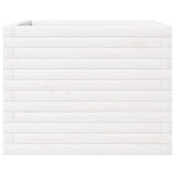 ZNTS Garden Planter White 60x60x46 cm Solid Wood Pine 3282410
