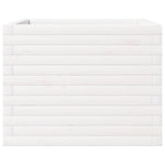 ZNTS Garden Planter White 60x60x46 cm Solid Wood Pine 3282410