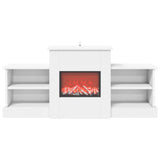 Electric Fireplace White 110 x 30 x 50 cm Engineered wood 8021159
