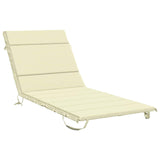 Sunlounger Cushion GEMERT 100% Polyester Cream 200 x 80 x 3 cm 948575