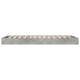 Floor Bed Frame Concrete Grey 80 x 200 cm Engineered Wood 8009080