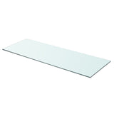 ZNTS Shelves 2 pcs Panel Glass Clear 80x30 cm 3051576