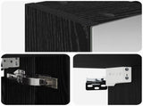 Bathroom Mirror Cabinet Black Oak 60 x 14.5 x 70 cm 889192