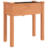 Planter with Liner Brown 71x37x76 cm Solid Wood Fir 364231
