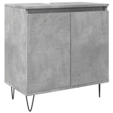 Bathroom Cabinet Concrete Grey 58x33x60 cm Engineered Wood 857216
