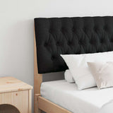 Upholstered Headboard Black 180 cm Solid Pine Wood 879326