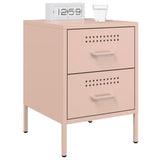 ZNTS Bedside Cabinets 2 pcs Pink 36x39x50.5 cm Steel 842925