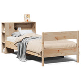 Bookcase Bed without Mattress 75x190 cm Small Single Solid Wood Pine 3322972