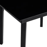 3 Piece Garden Dining Set Black Poly Rattan Glass 3334583