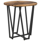 Side Table Set 2 pcs Old Wood and Black 50 x 50 x 50.5 cm 869724