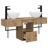 Bathroom Furniture Set 3 pcs Artisan Oak Engineered Wood 3405586