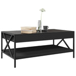 ZNTS Coffee Table with Infinity LED Black 90x50x38 cm 847707