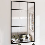 ZNTS Wall Mirrors 3 pcs Black 100x60 cm Metal 3189036