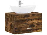 Bathroom Furniture Set Smoked Oak Engineered Wood 3404402