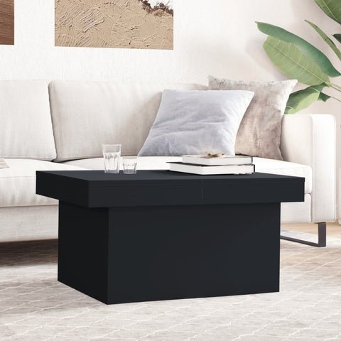 ZNTS Coffee Table Black 80x55x40 cm Engineered Wood 840864