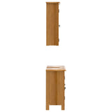 2 Piece Bathroom Furniture Set Solid Wood Pine 3223459