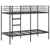 Bunk Bed without Mattress Black 100x190 cm Steel 42000323