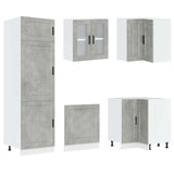 14 Piece Kitchen Cabinet Set "Porto" Concrete Grey Engineered Wood 3314995