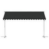 Free Standing Awning 4 x 3 m Polyester Anthracite 42033620