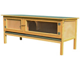 Rabbit Hutch Outdoor Guinea Pig Hutch House Small Animal Bunny Cage w/ Openable Roof, 115 x 44 x 65 T3398P375354