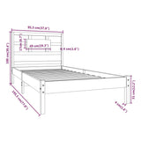 Bed Frame without Mattress 90x190 cm Single Solid Wood 3105630