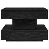 Coffee Table 360-Degree Rotatable Black 50x50x34.5 cm 858471