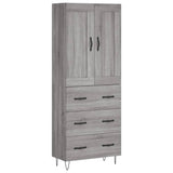 Highboard Grey Sonoma 69,5x34x180 cm Engineered Wood 3199783