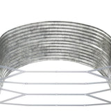 Garden Raised Bed Silver 447x140x68 cm Galvanised Steel 319112