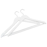 50 pcs Clothes Hanger Set Non-slip White Hardwood 289915
