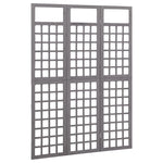 3-Panel Room Divider/Trellis Solid Fir Wood Grey 121x180 cm 316486