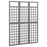 3-Panel Room Divider/Trellis Solid Fir Wood Grey 121x180 cm 316486