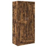 Wardrobe Smoked Oak 82.5x51.5x180 cm Engineered Wood 826638