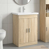 Bathroom Furniture Set Sonoma Oak 61 x 40 x 84.5 cm 3404352