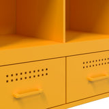 Highboard Mustard Yellow 68x39x101.5 cm Steel 843105