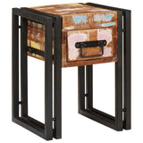 End Table with Drawer 30 x 30 x 40 cm Solid Reclaim Wood 4016716