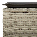 2 Piece Garden Sofa Set with Cushions Light Grey Poly Rattan Acacia 3328685