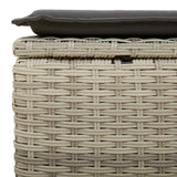 2 Piece Garden Sofa Set with Cushions Light Grey Poly Rattan Acacia 3328685