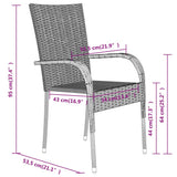 Garden Dining Set Black PE rattan, powder-coated steel, glass 3099377