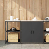 Kitchen Storage Set HATTEM 2 pcs Black Cold-rolled Steel 3392680