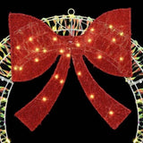 Wreath with 60 LEDs Warm white 76 x 76 x 8 cm PET 42019133