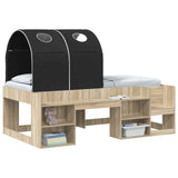 Bed Tunnel 2 pcs Black 211 x 52.5 x 2 cm Polyester 893707