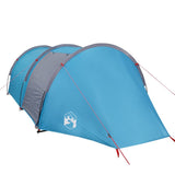 Camping Tent Tunnel 4-Person Blue Waterproof 94395